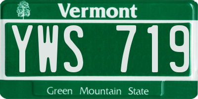 VT license plate YWS719
