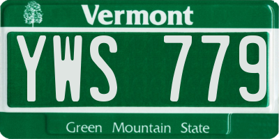 VT license plate YWS779