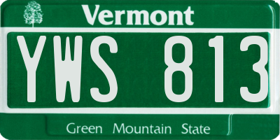 VT license plate YWS813