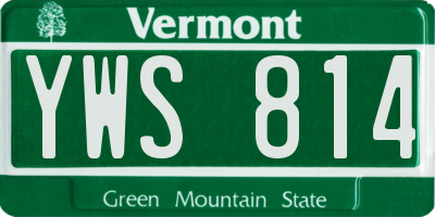 VT license plate YWS814