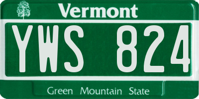 VT license plate YWS824
