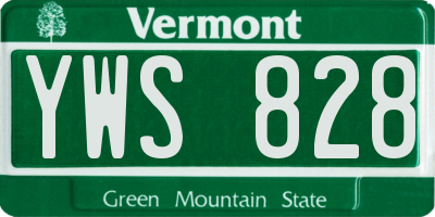 VT license plate YWS828