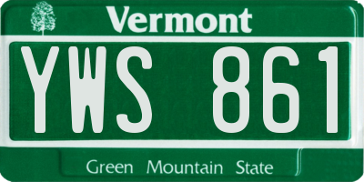 VT license plate YWS861