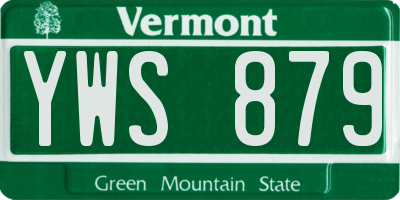 VT license plate YWS879