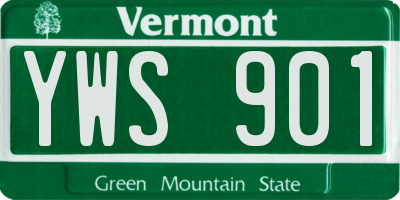 VT license plate YWS901