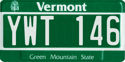 VT license plate YWT146