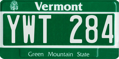 VT license plate YWT284