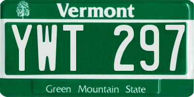 VT license plate YWT297