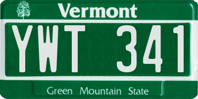 VT license plate YWT341