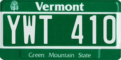 VT license plate YWT410