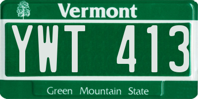 VT license plate YWT413