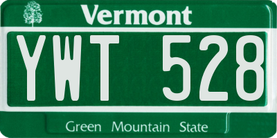 VT license plate YWT528