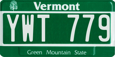 VT license plate YWT779