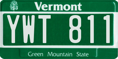 VT license plate YWT811