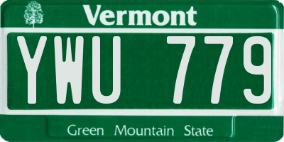 VT license plate YWU779
