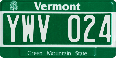 VT license plate YWV024