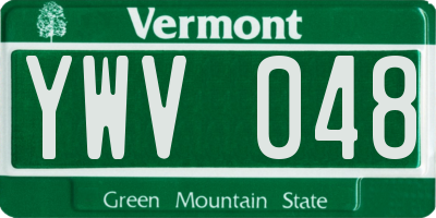 VT license plate YWV048