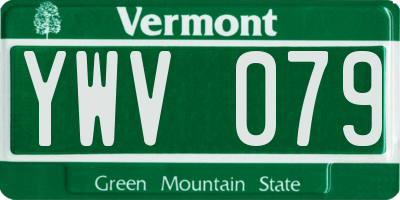 VT license plate YWV079