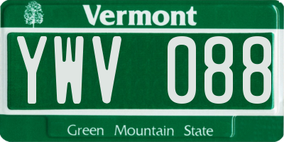VT license plate YWV088