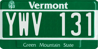 VT license plate YWV131
