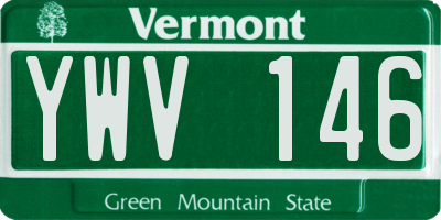 VT license plate YWV146