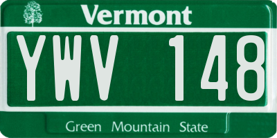 VT license plate YWV148