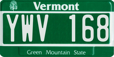 VT license plate YWV168