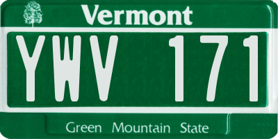 VT license plate YWV171
