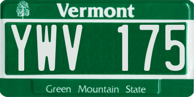 VT license plate YWV175