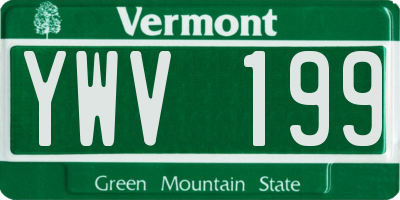 VT license plate YWV199