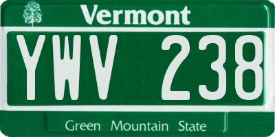 VT license plate YWV238