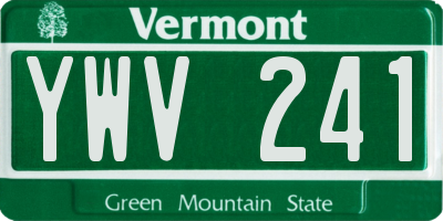 VT license plate YWV241