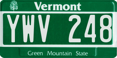 VT license plate YWV248