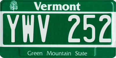 VT license plate YWV252
