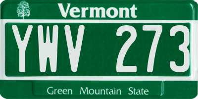 VT license plate YWV273