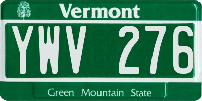 VT license plate YWV276