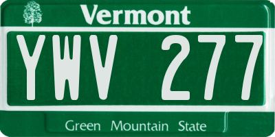 VT license plate YWV277