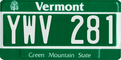 VT license plate YWV281