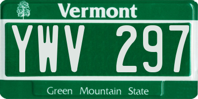 VT license plate YWV297