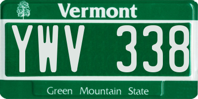 VT license plate YWV338