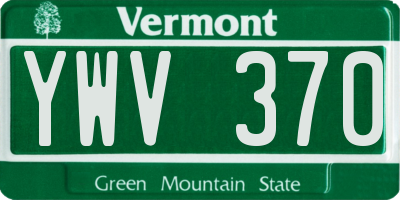 VT license plate YWV370