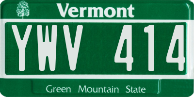 VT license plate YWV414