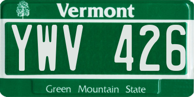 VT license plate YWV426