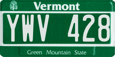 VT license plate YWV428