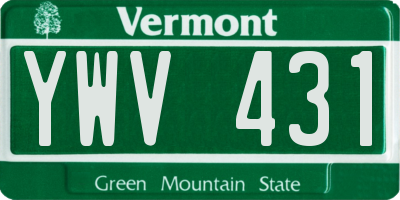 VT license plate YWV431