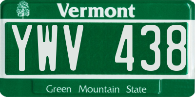 VT license plate YWV438