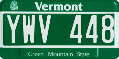 VT license plate YWV448