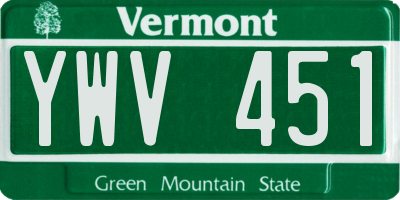 VT license plate YWV451