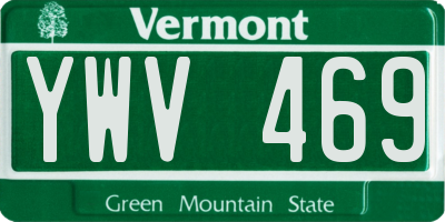 VT license plate YWV469