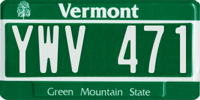 VT license plate YWV471